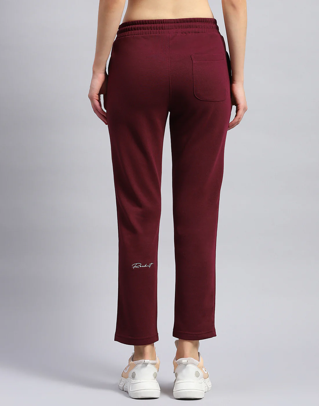 Rock.it Women Maroon Solid Regular Fit Lower - Image 5