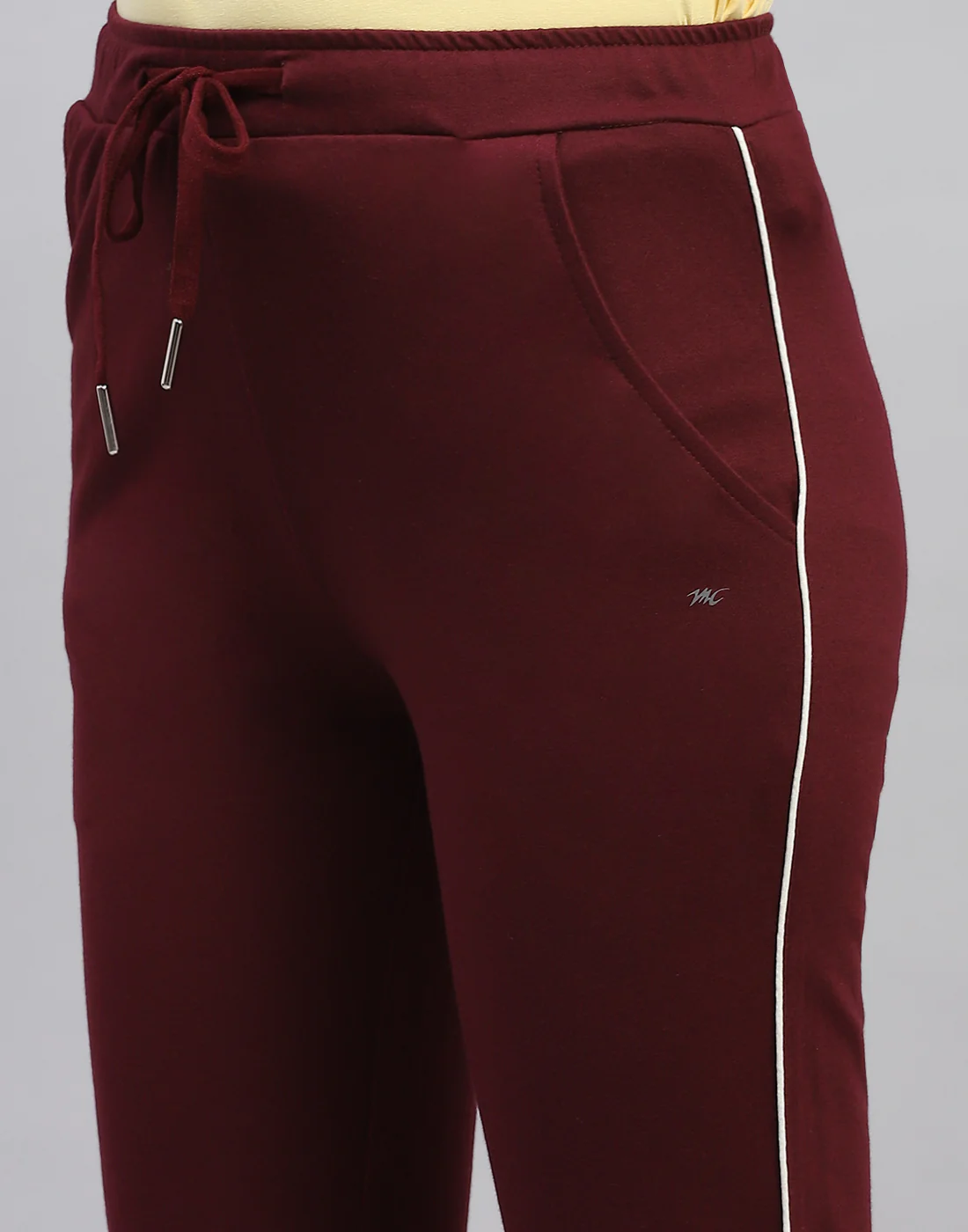 Women Maroon Solid Regular Fit Lower - Image 6
