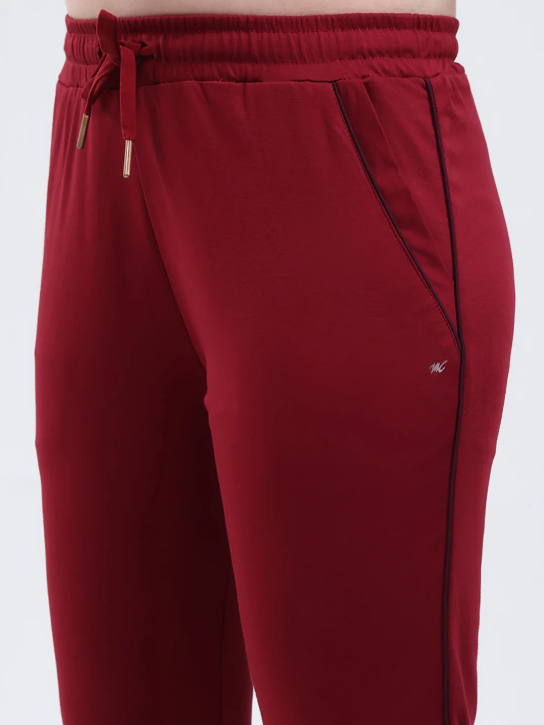 Women Maroon Solid Regular Fit Winter Lower - Image 6