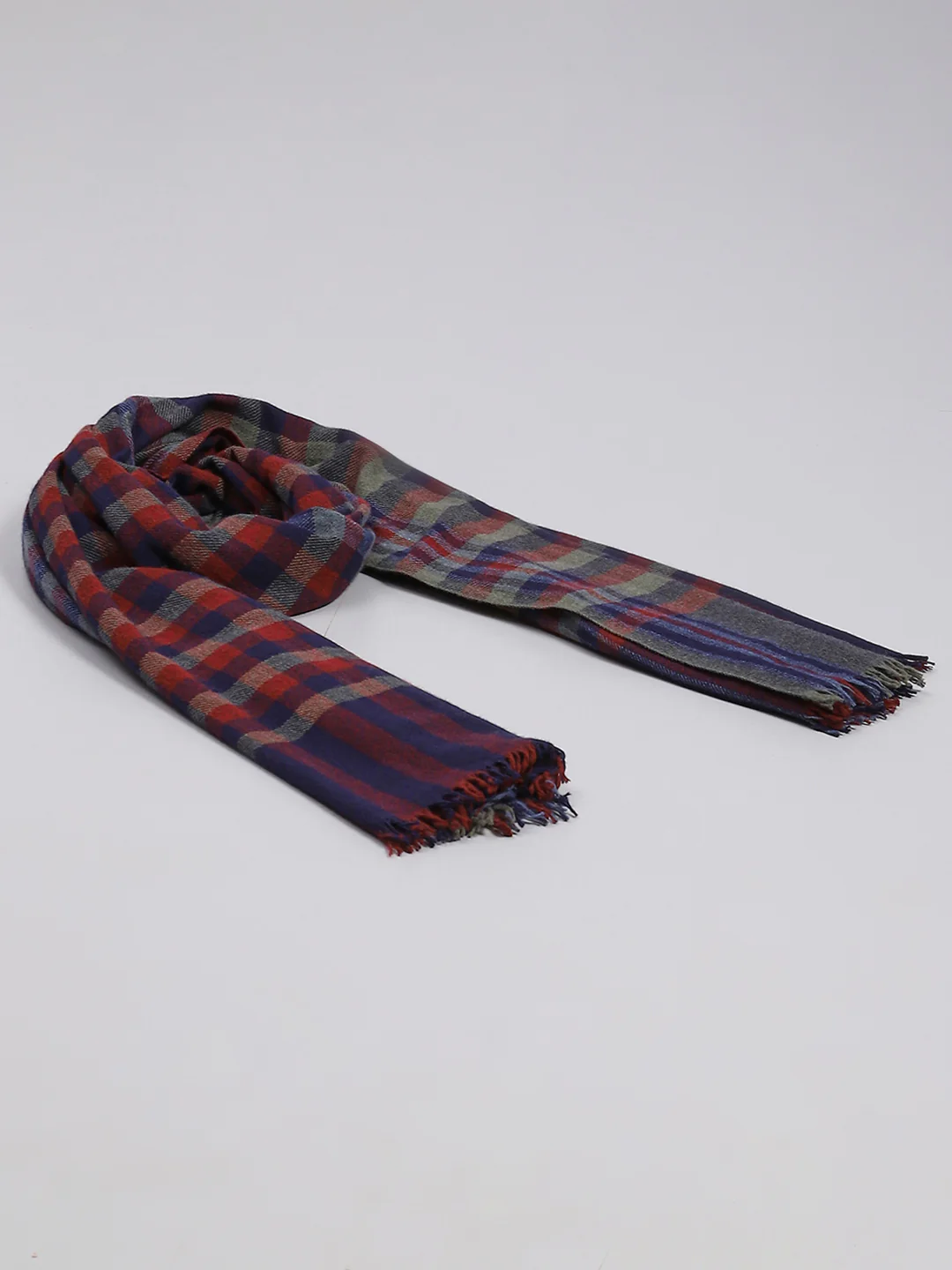 Women Multicolor Check Stole - Image 6