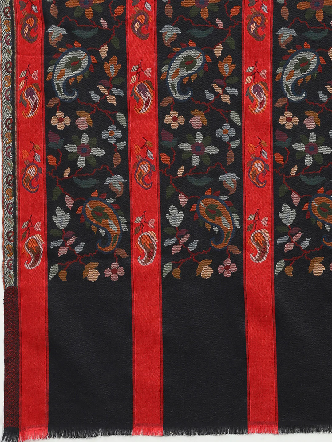 Women Multicolor Printed Wool Blend Shawl - Image 7