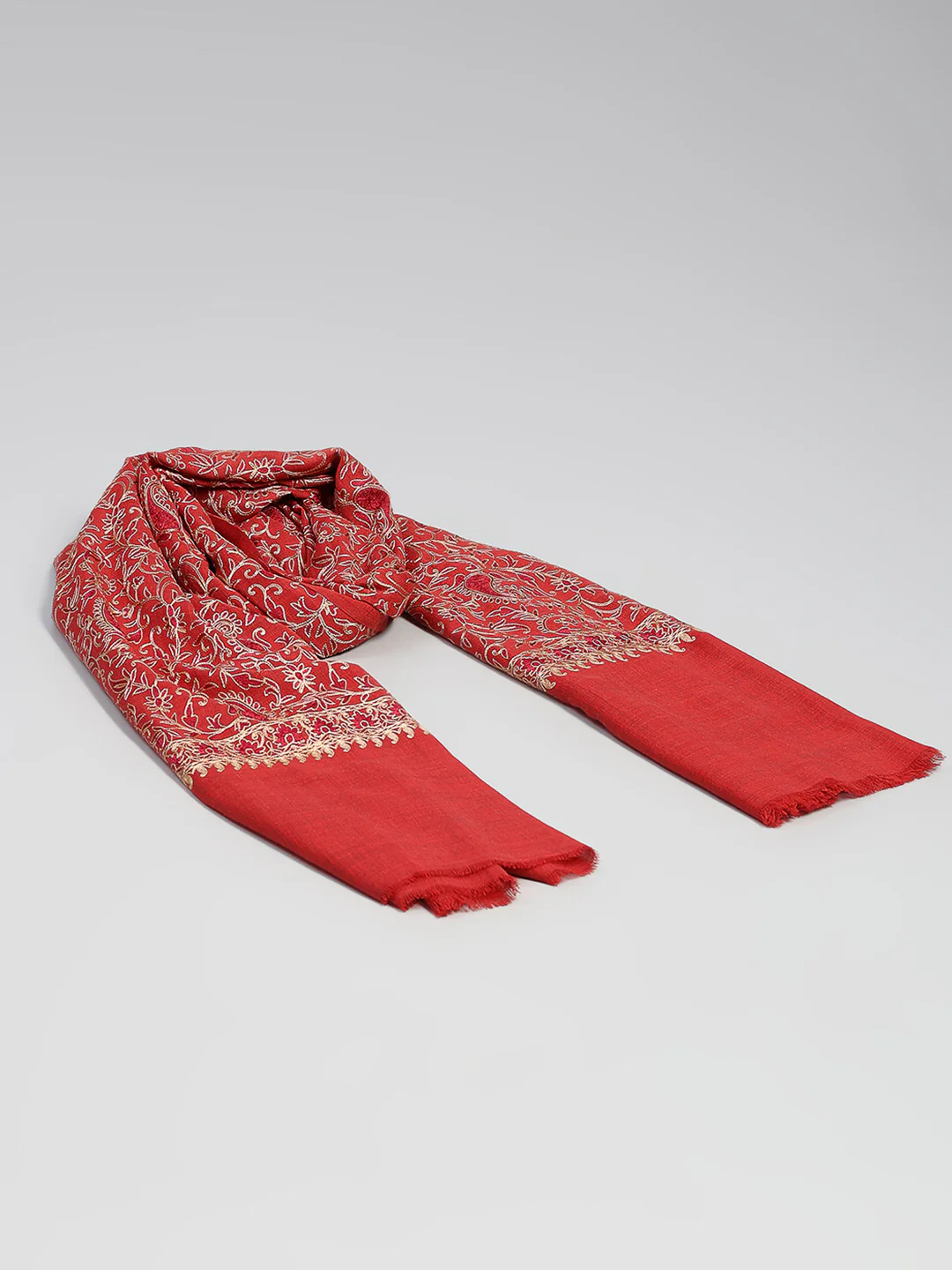 Women Multicolor Printed Wool Blend Shawl - Image 6