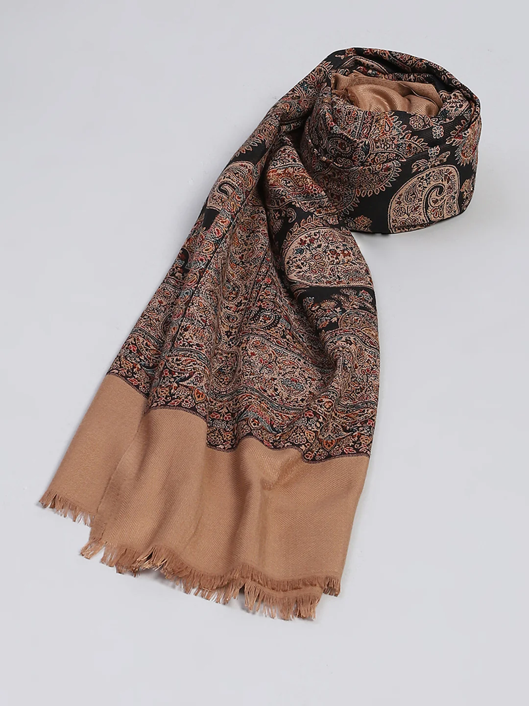 Women Multicolor Self Design Shawl - Image 5