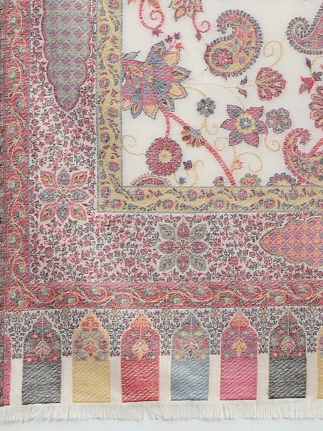 Women Multicolor Self Design Shawl - Image 6