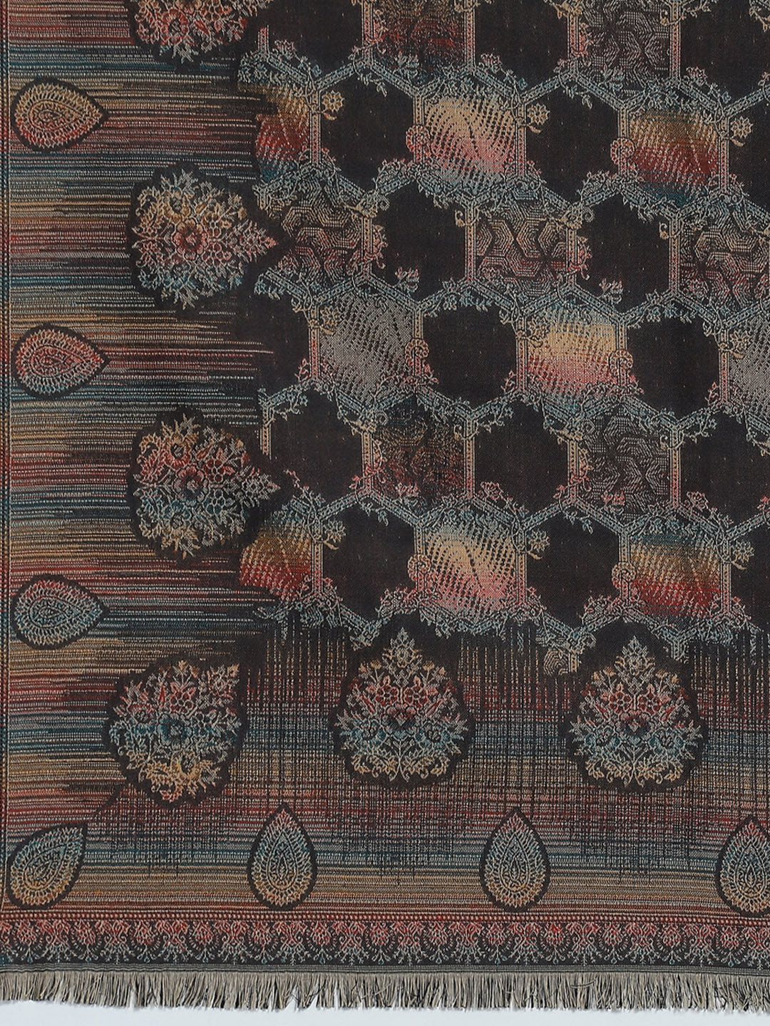 Women Multicolor Self Design Shawl - Image 6