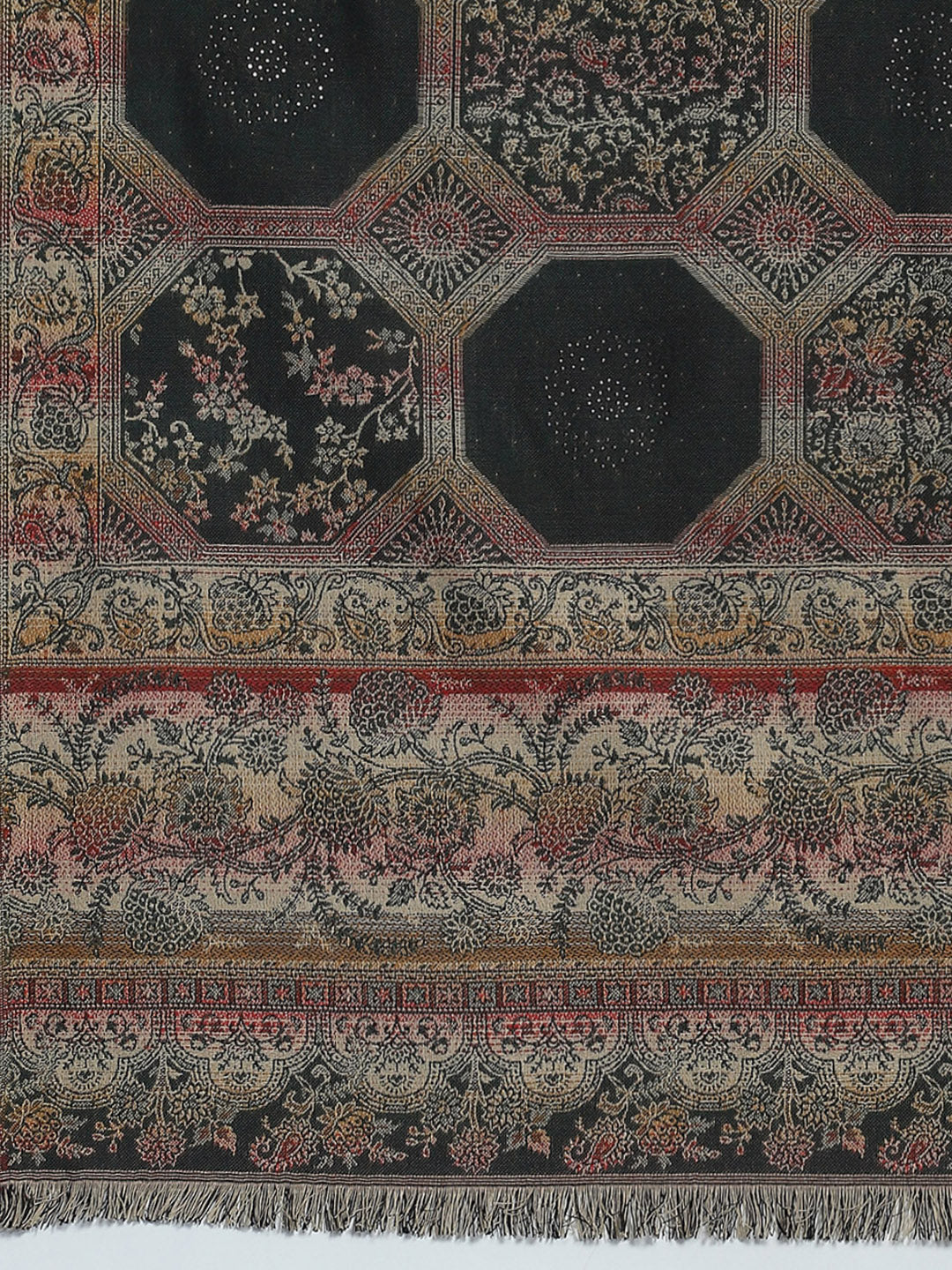 Women Multicolor Self Design Shawl - Image 6