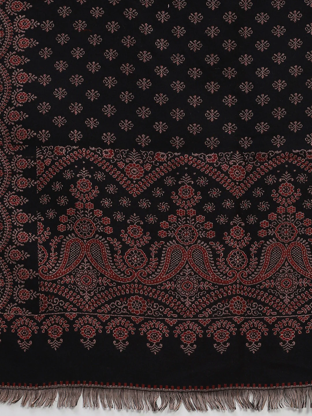 Women Multicolor Self Design Shawl - Image 6