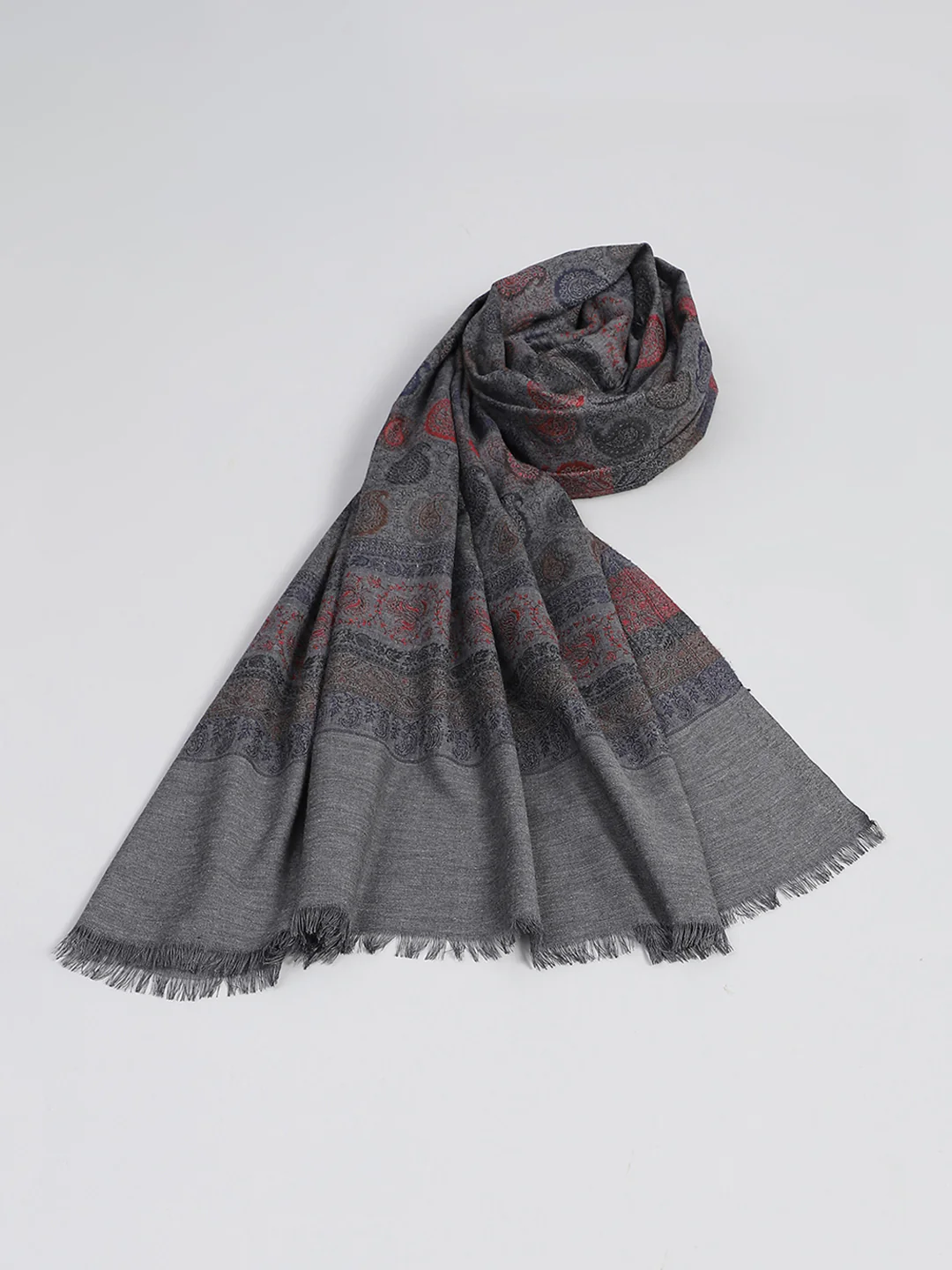 Women Multicolor Self Design Shawl - Image 5