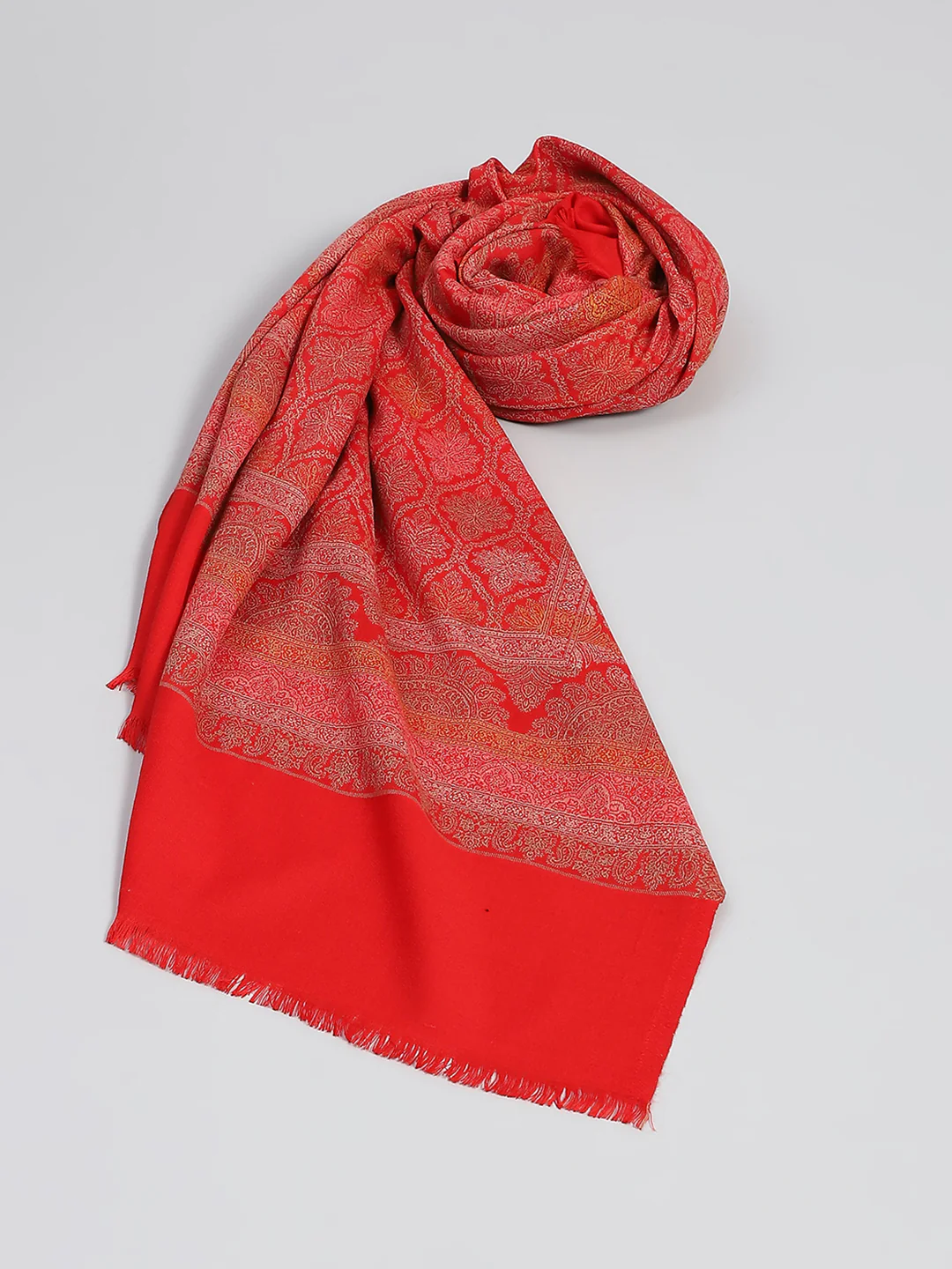 Women Multicolor Self Design Shawl - Image 5