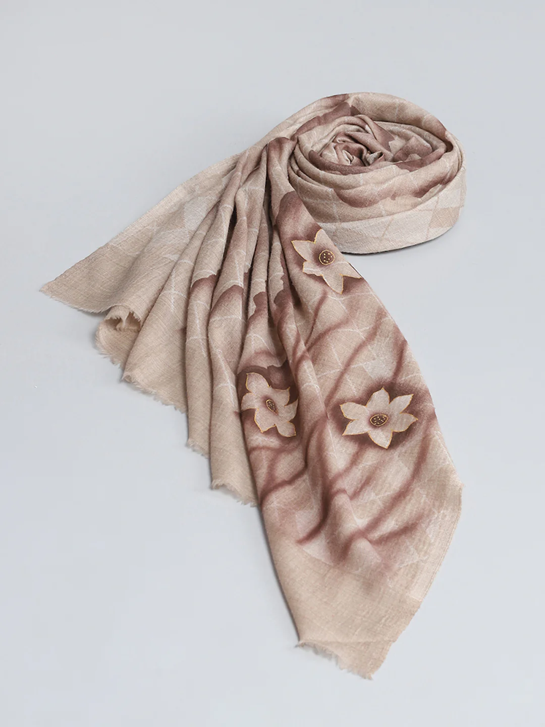 Women Multicolor Self Design Shawl - Image 5