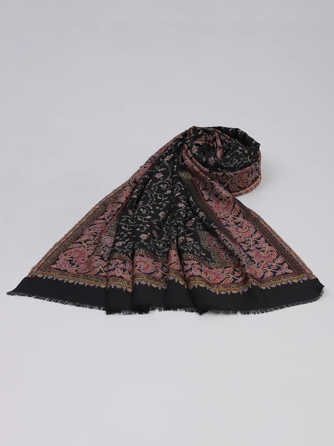 Women Multicolor Self Design Shawl - Image 5