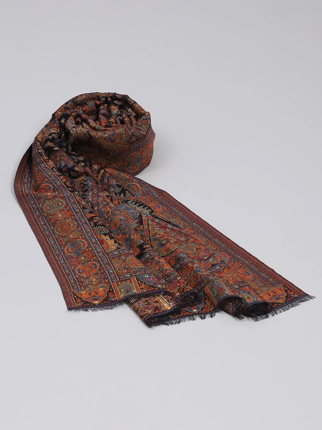 Women Multicolor Self Design Shawl - Image 5