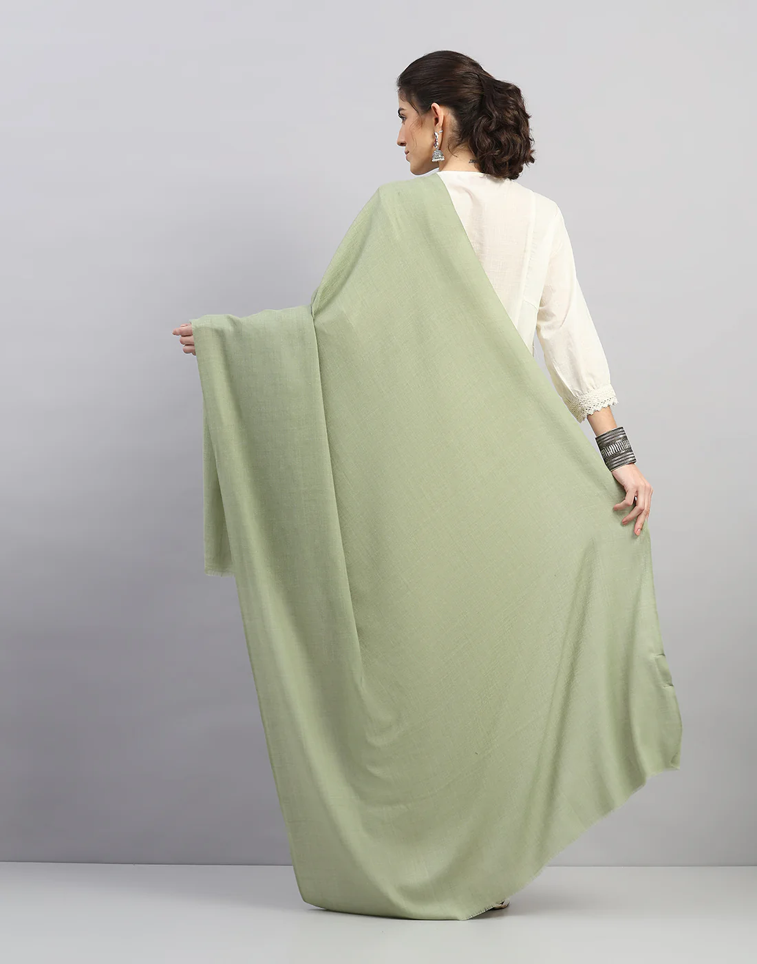 Women Multicolor Self Design   Shawl - Image 4