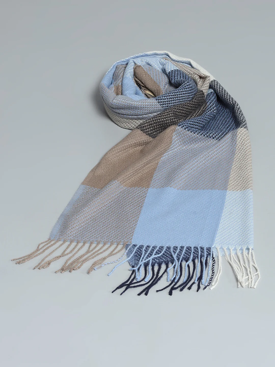 Women Multicolor Self Design Stole - Image 6