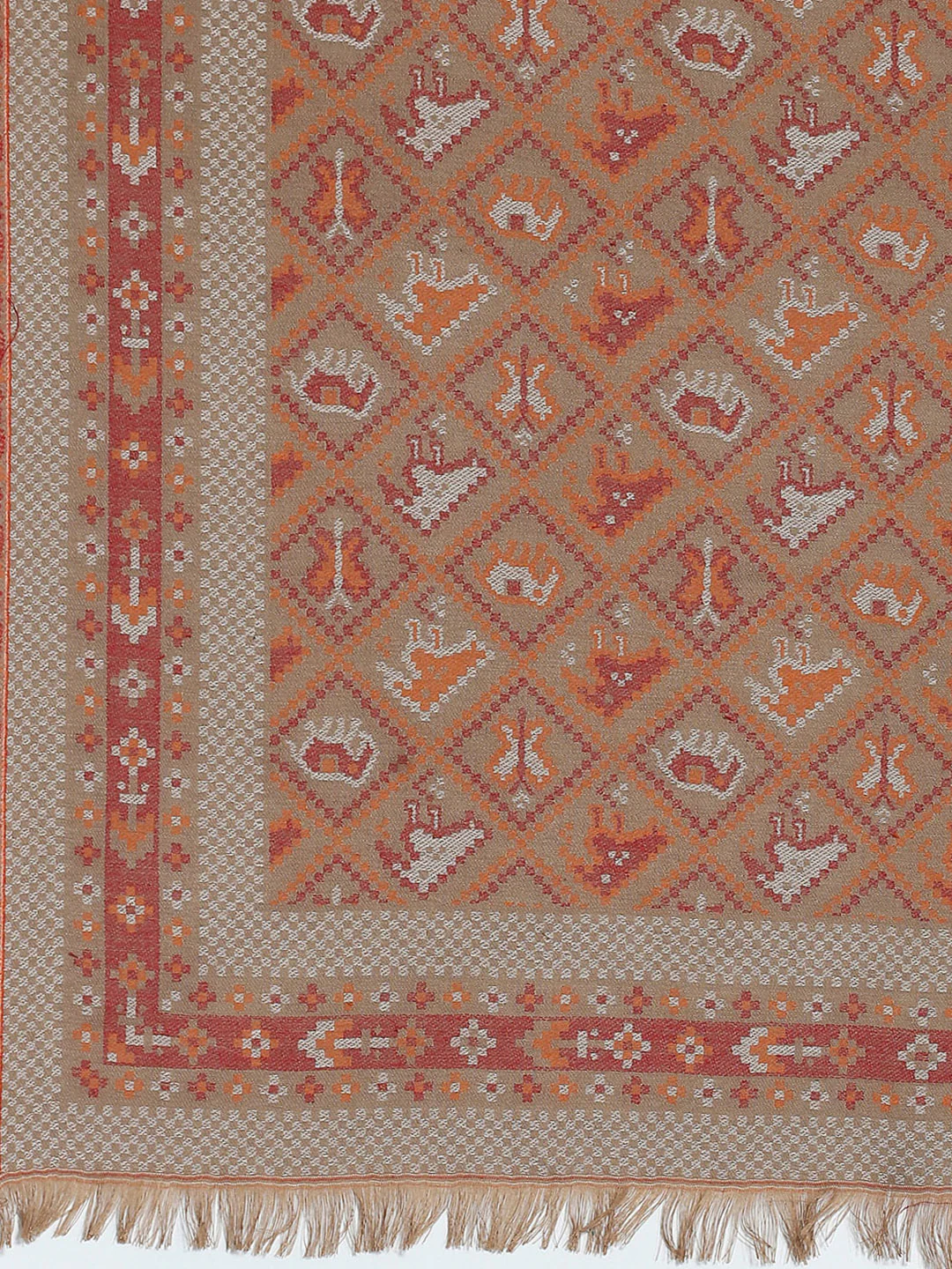 Women Multicolor Self Design Stole - Image 7