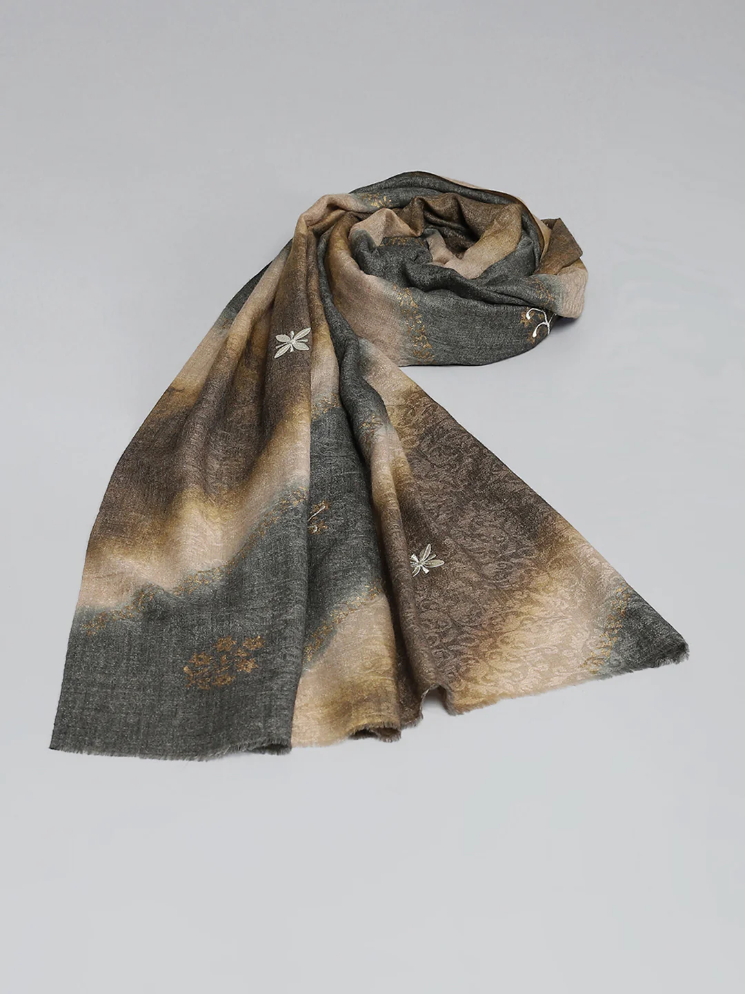 Women Multicolor Self Design Stole - Image 6