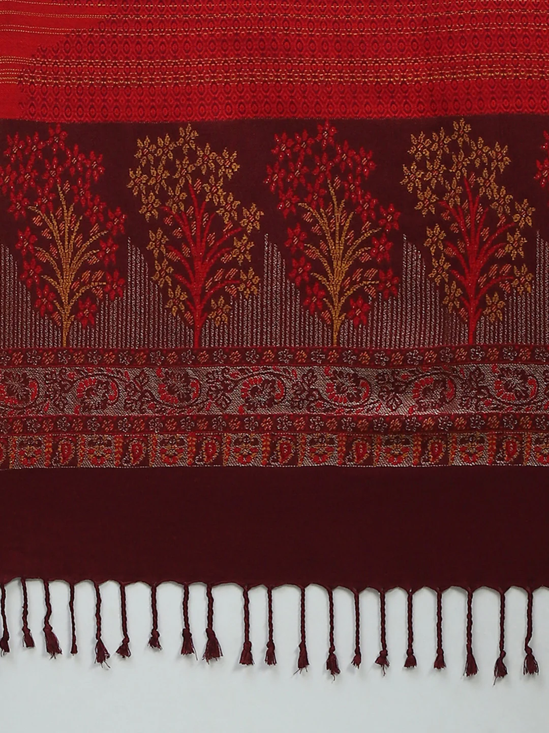Women Multicolor Self Design Stole - Image 6