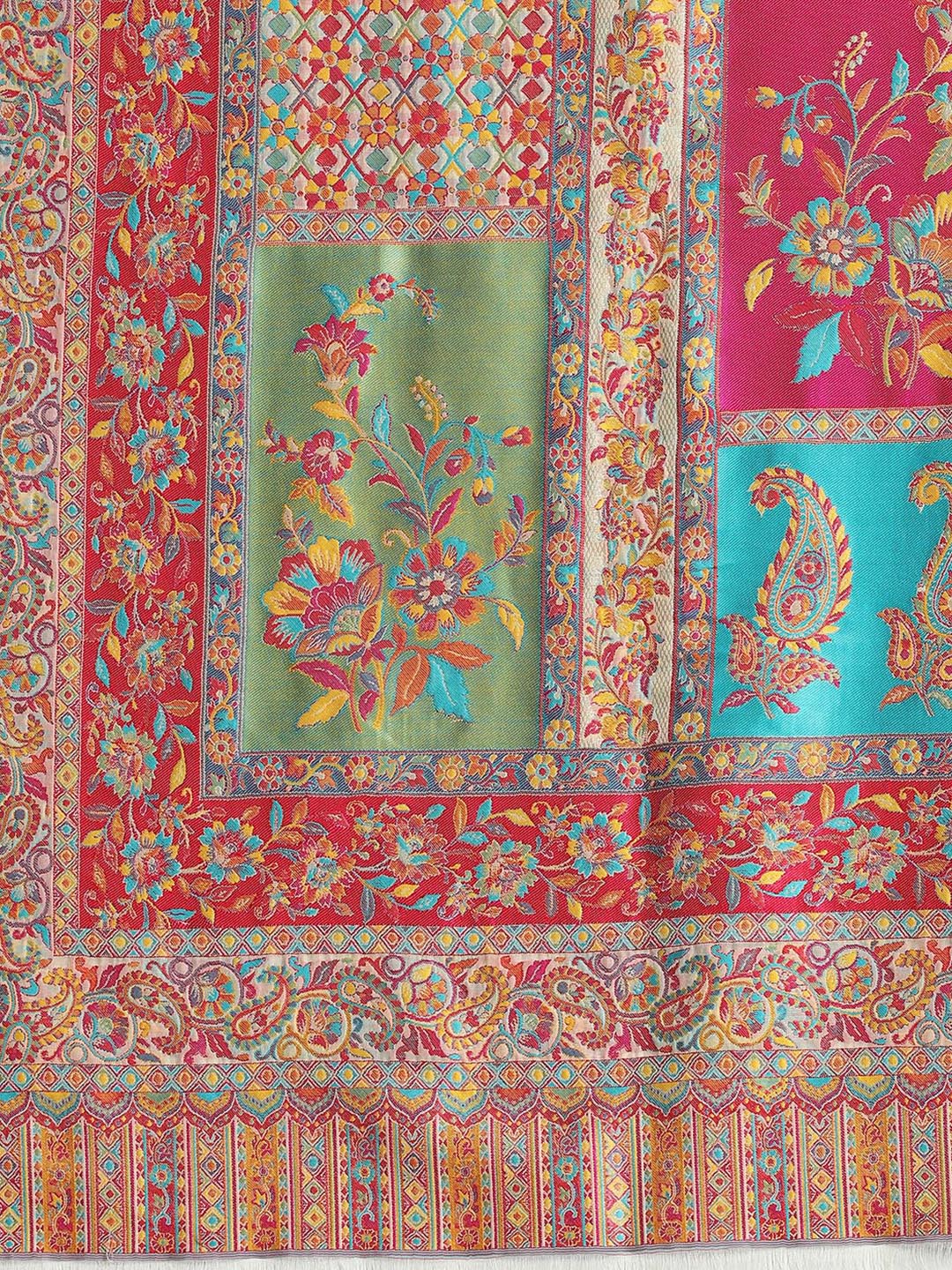 Women Multicolor Self Design Stole - Image 7