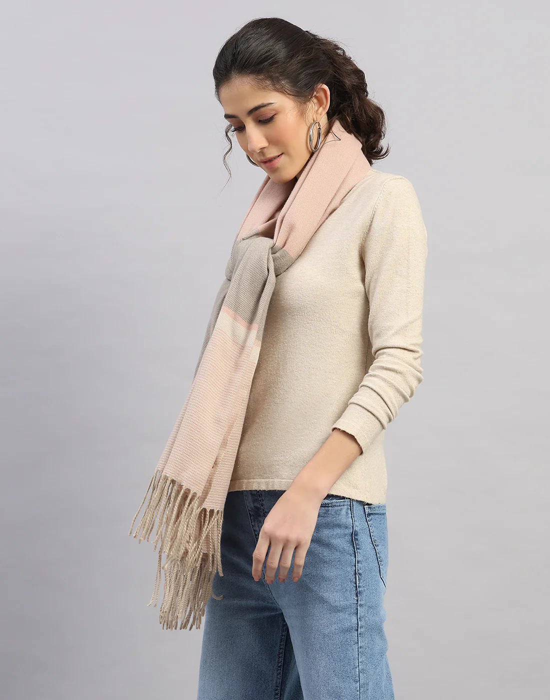Women Multicolor Self Design   Stole - Image 2