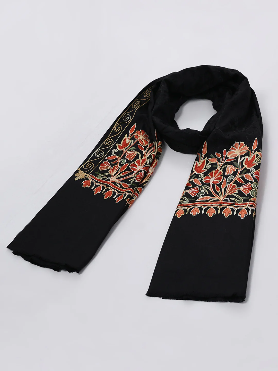 Women Multicolor Self Design Wool Blend Shawl - Image 6