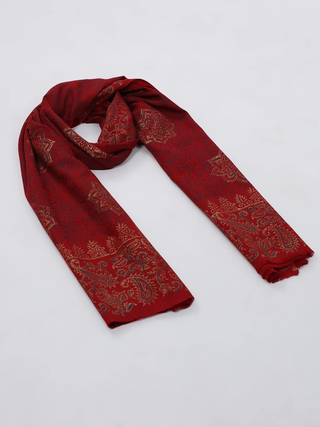 Women Multicolor Self Design Wool Blend Shawl - Image 6