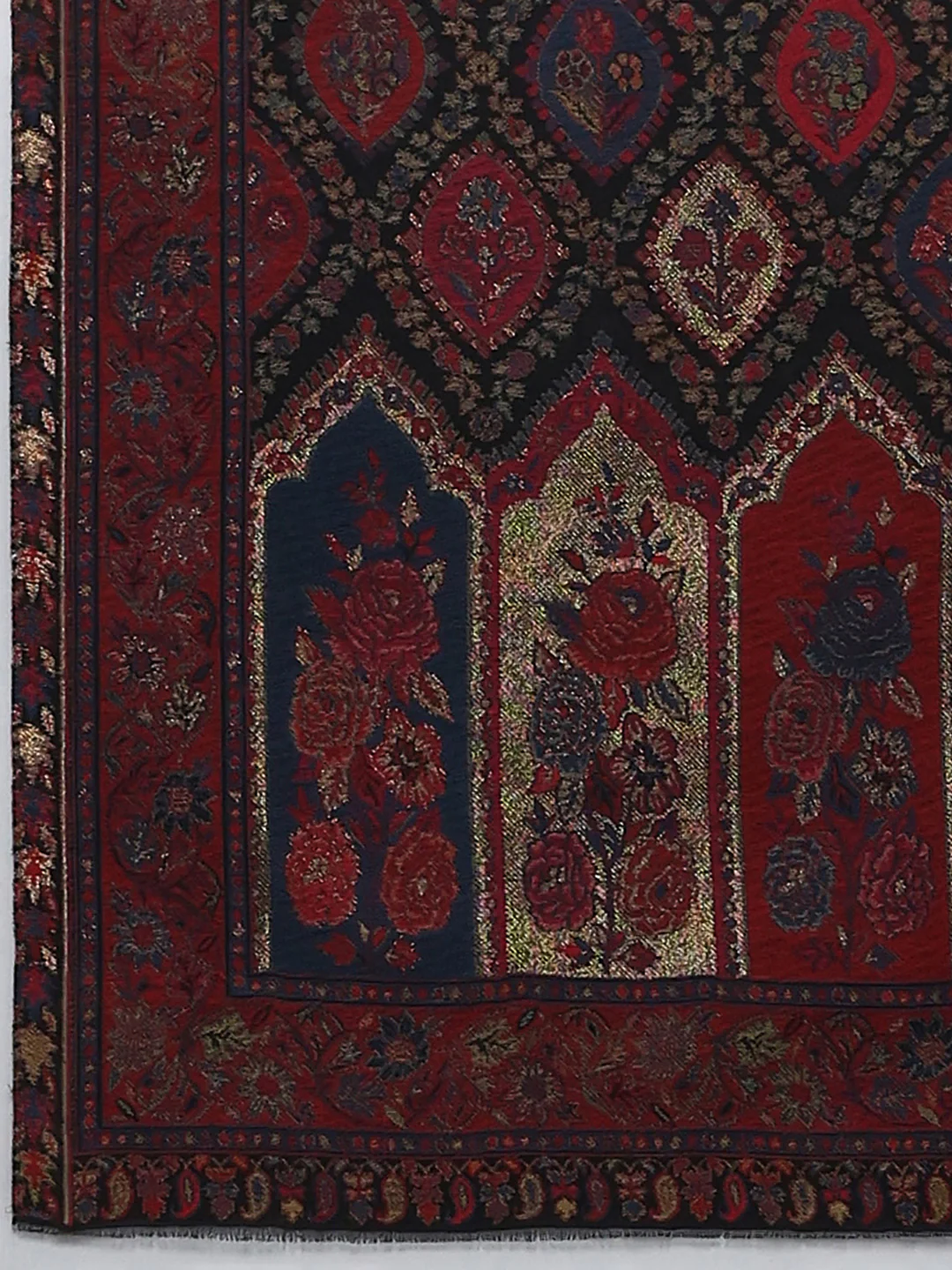 Women Multicolor Self Design Wool Blend Shawl - Image 7