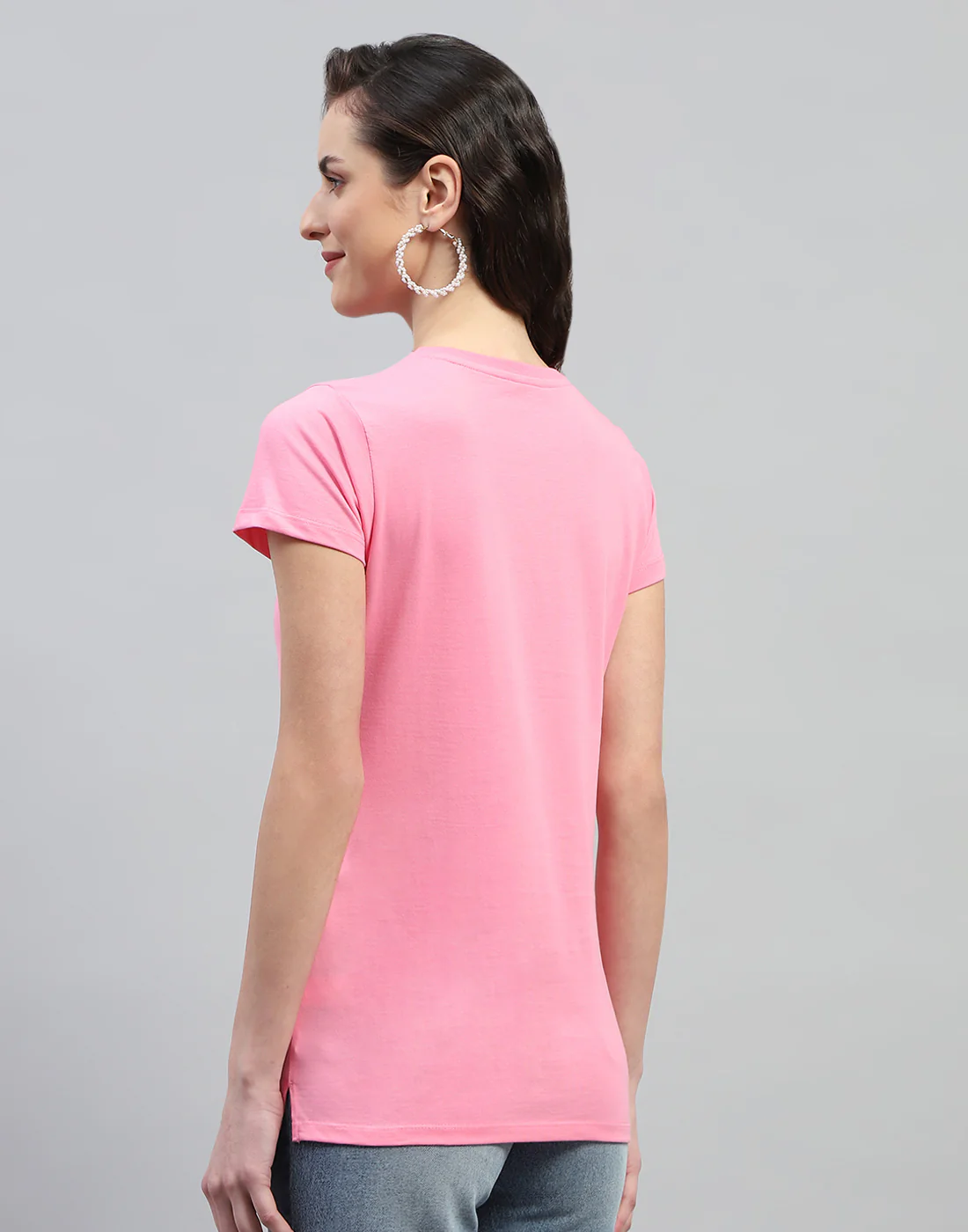 Women Navy Blue & Pink Printed Round Neck Half Sleeve Top (Pack of 2) - Image 6