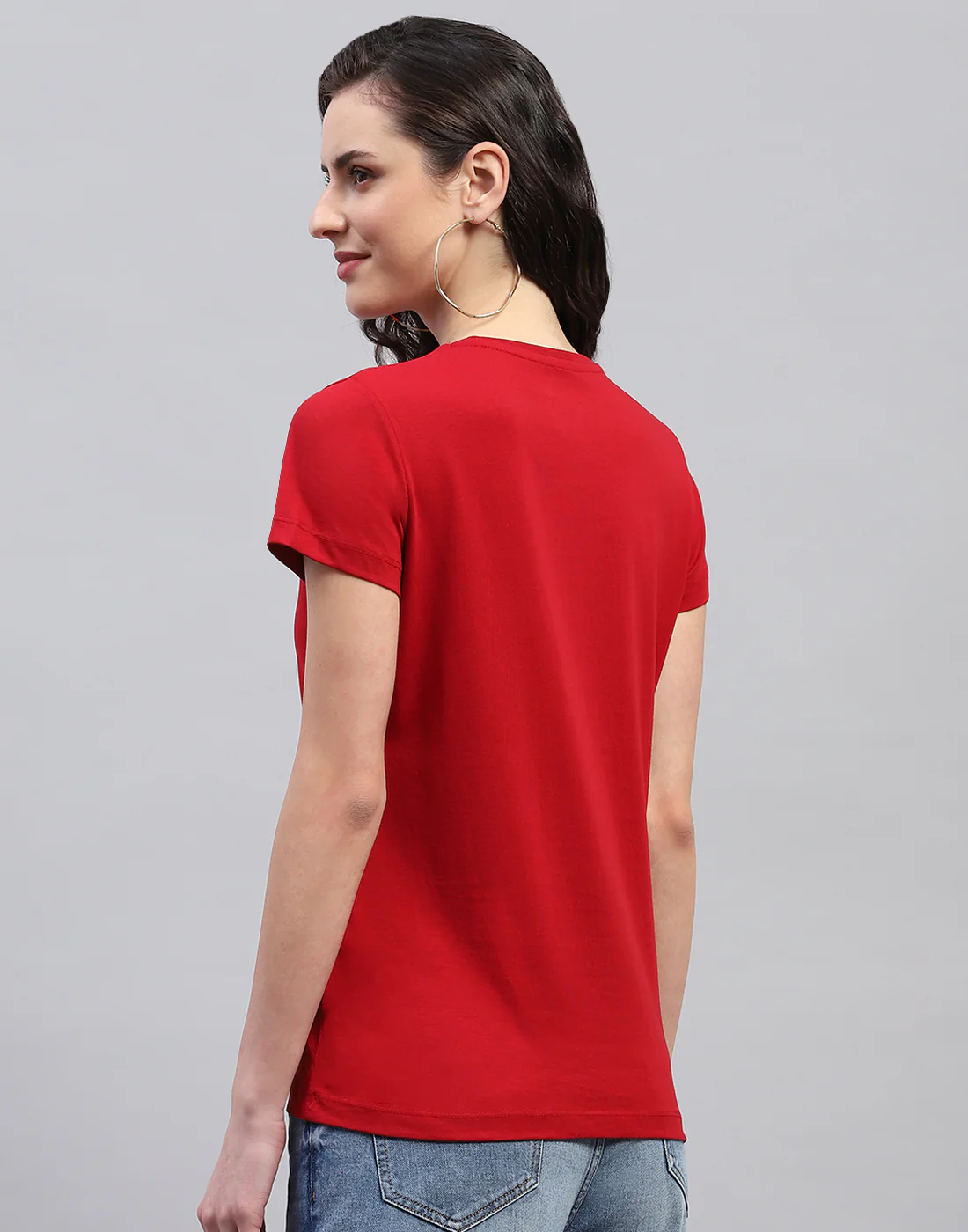 Women Navy Blue & Red Solid Round Neck Half Sleeve Top (Pack of 2) - Image 7