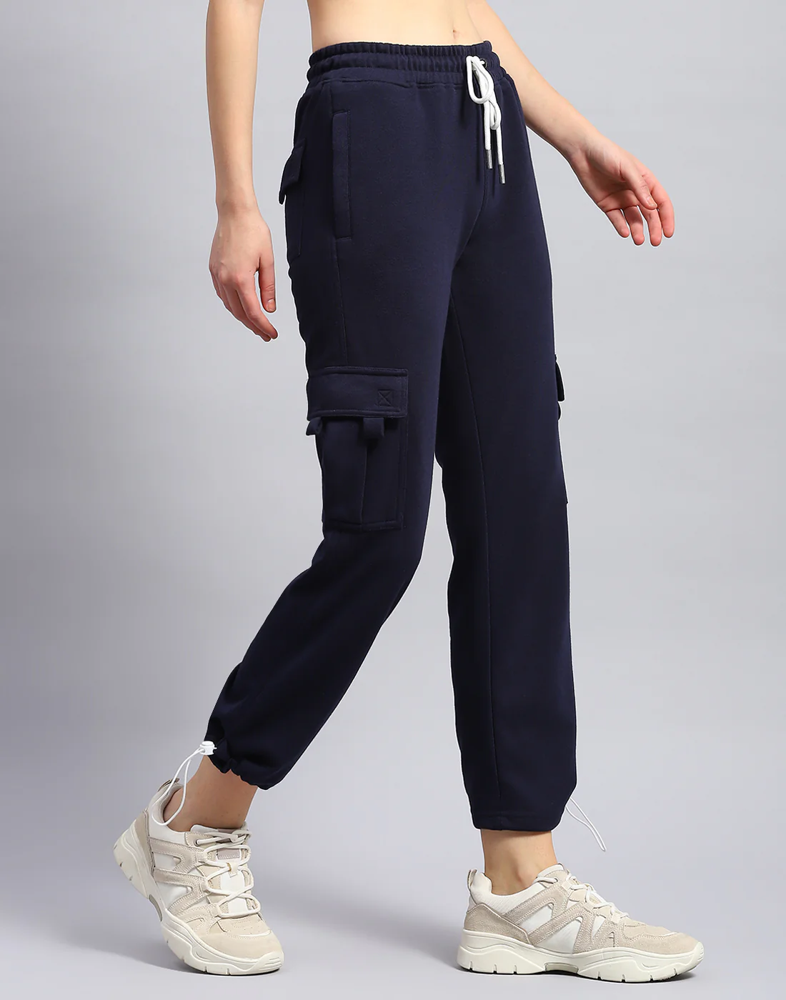 Rock.it Women Navy Blue Solid Regular Fit Lower - Image 4