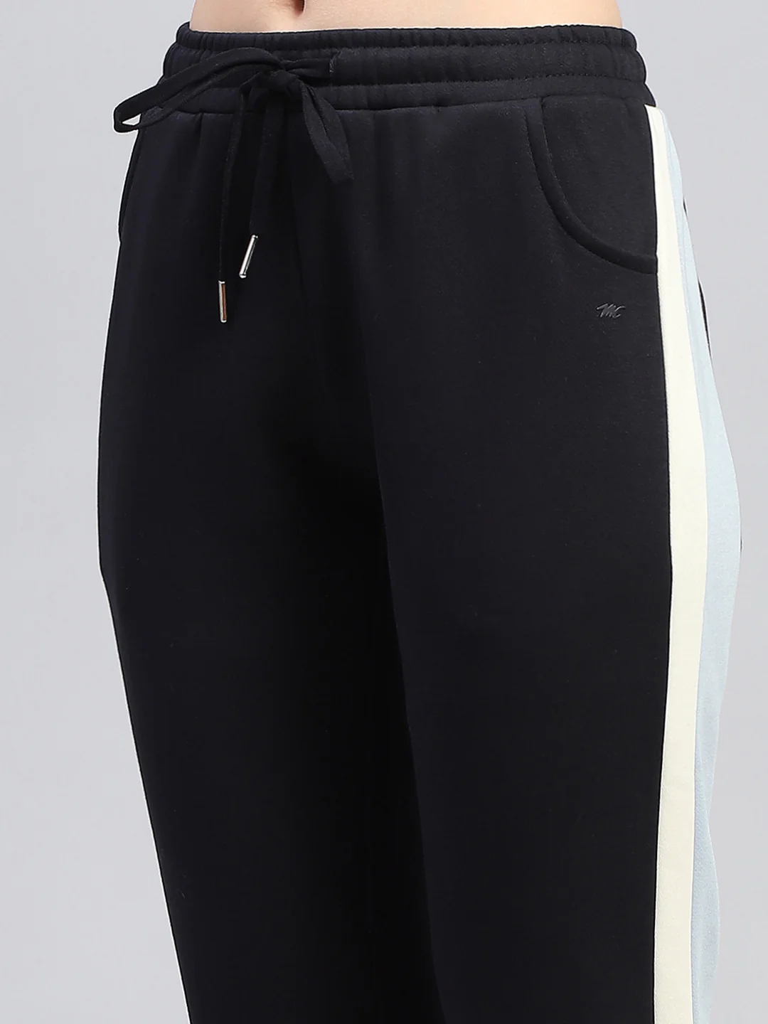 Women Navy Blue Solid Regular Fit Lower - Image 6