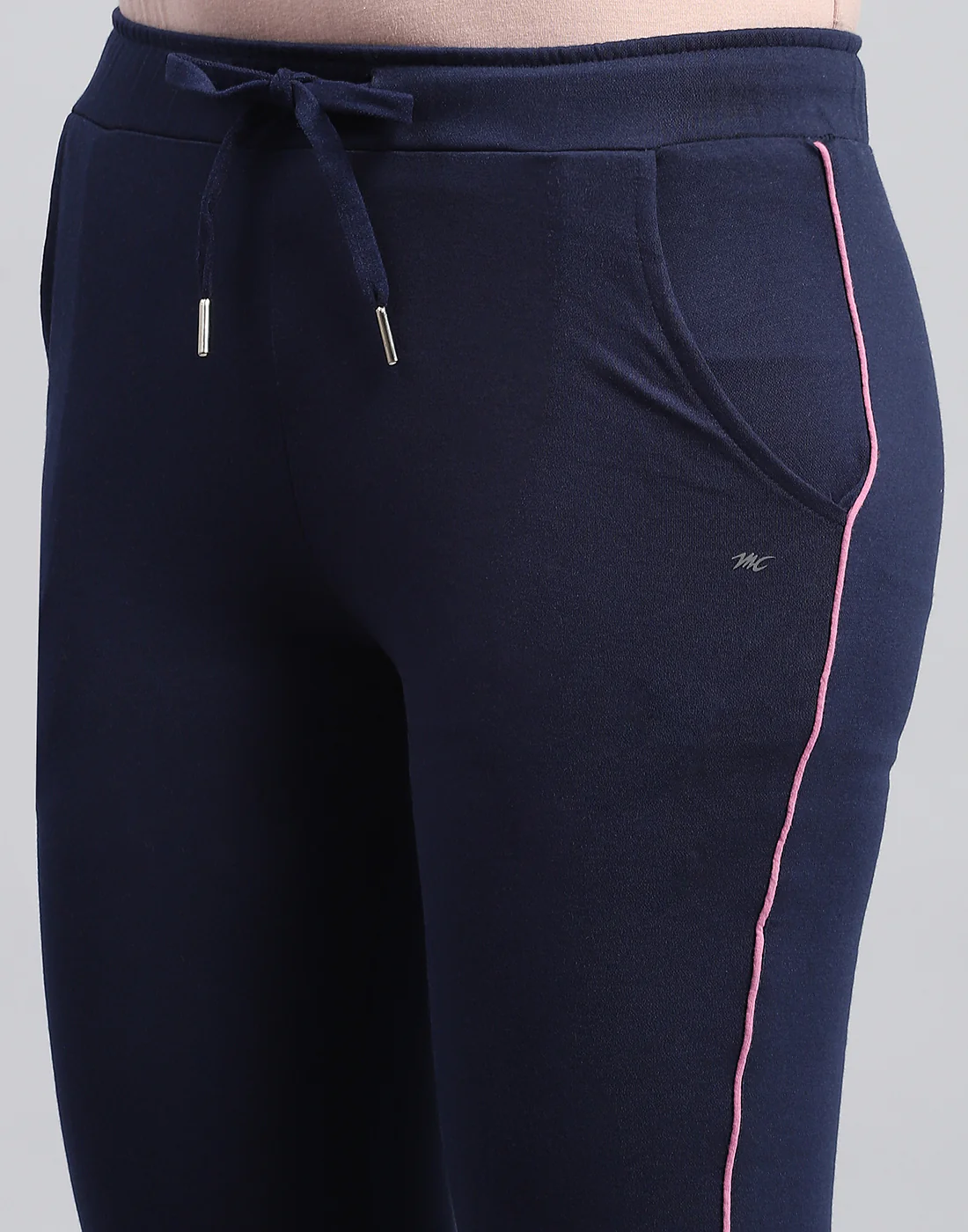 Women Navy Blue Solid Regular Fit Lower - Image 6