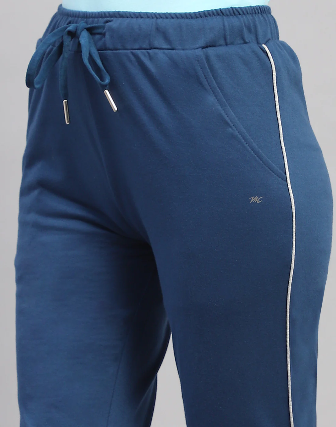 Women Navy Blue Solid Regular Fit Lower - Image 6