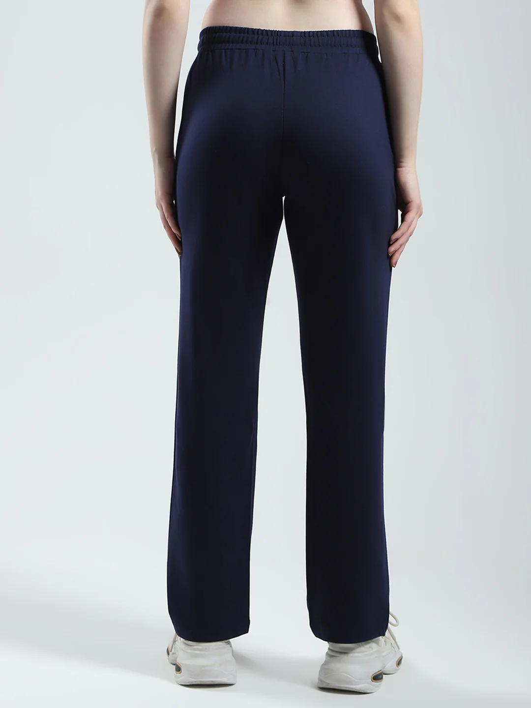 Women Navy Blue Solid Regular Fit Lower - Image 5
