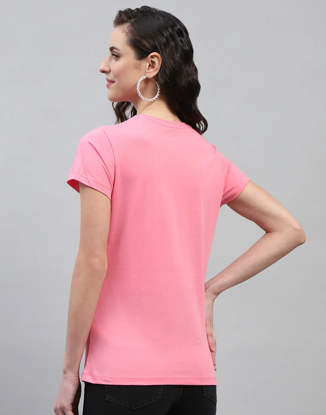 Women Off White & Pink Solid Round Neck Half Sleeve Top (Pack of 2) - Image 9