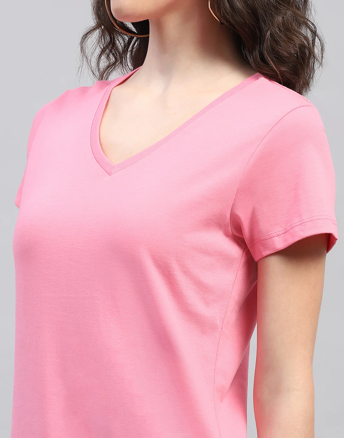 Women Off White & Pink Solid V Neck Half Sleeve Top (Pack of 2) - Image 10