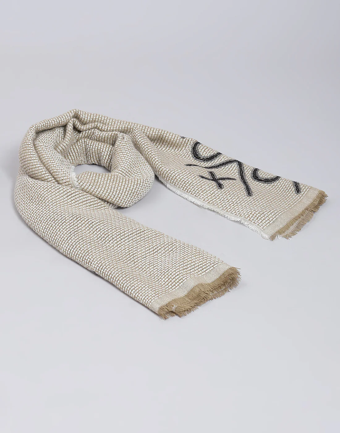 Women Olive Self Design Stole - Image 6