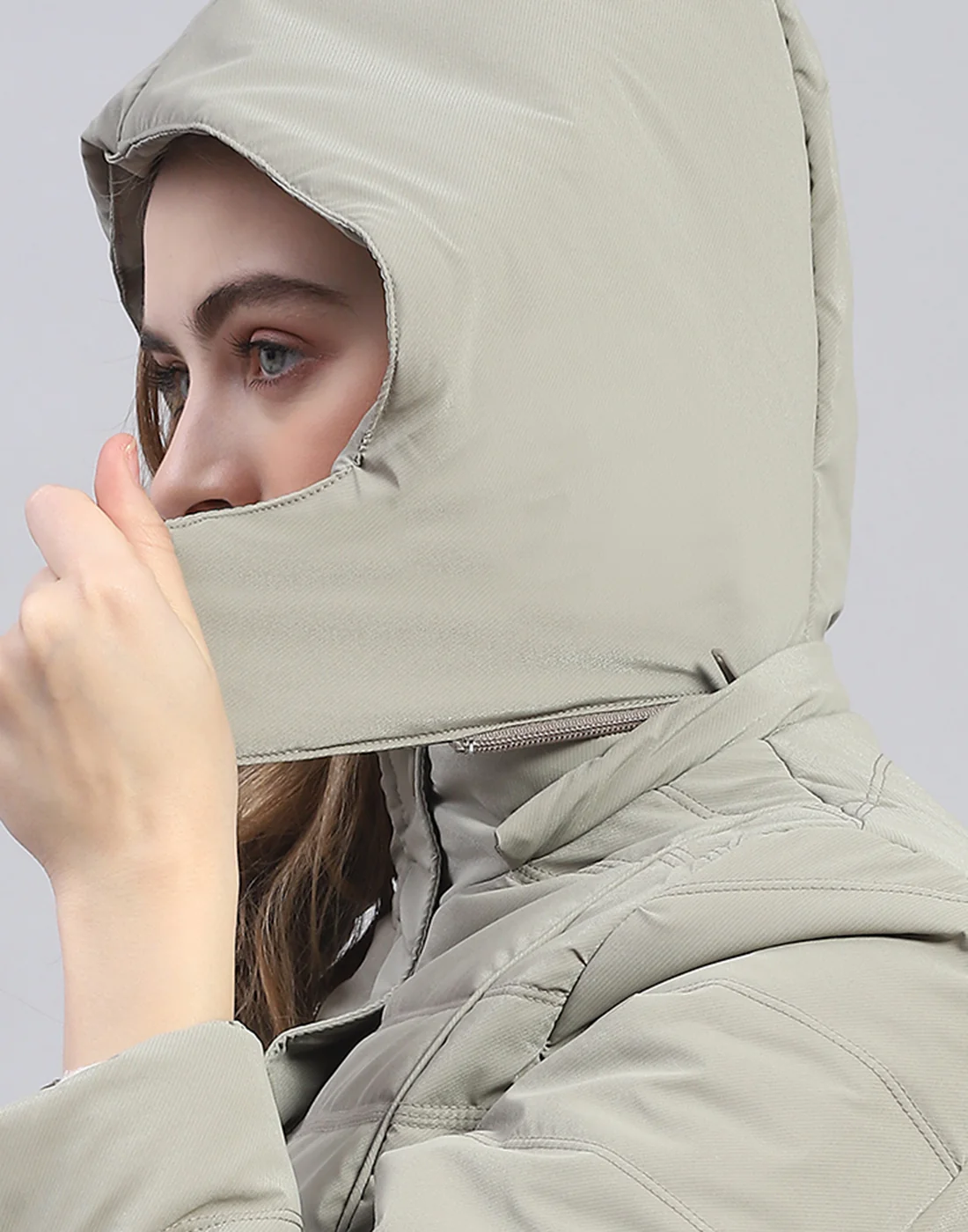 Women Olive Solid Hooded Full Sleeve Jacket - Image 8
