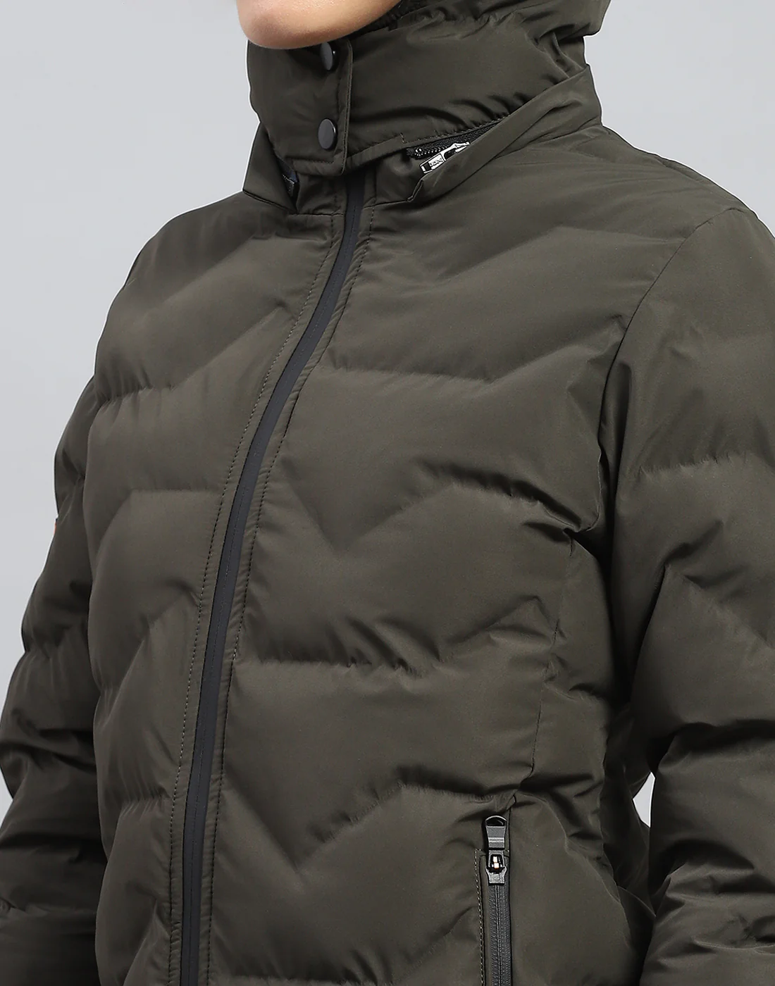 Rock.it Women Olive Solid Hooded Full Sleeve Heating Jacket - Image 9