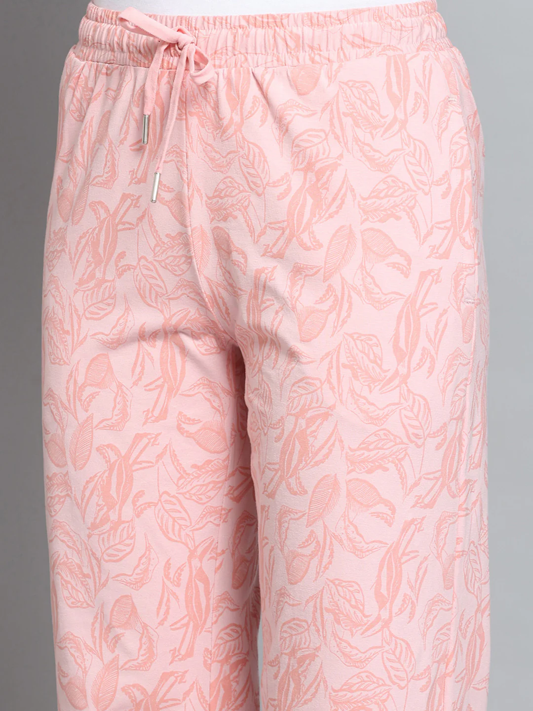 Women Peach Printed Regular Fit Lower - Image 6