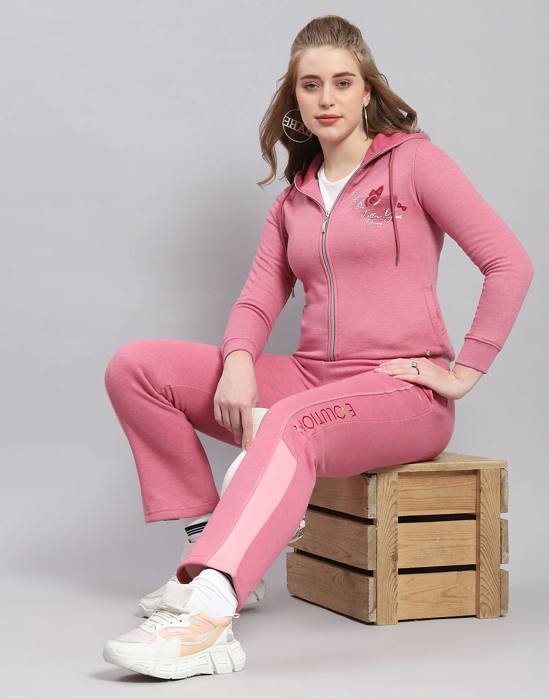 Women Peach Solid Regular Fit Winter Lower - Image 2