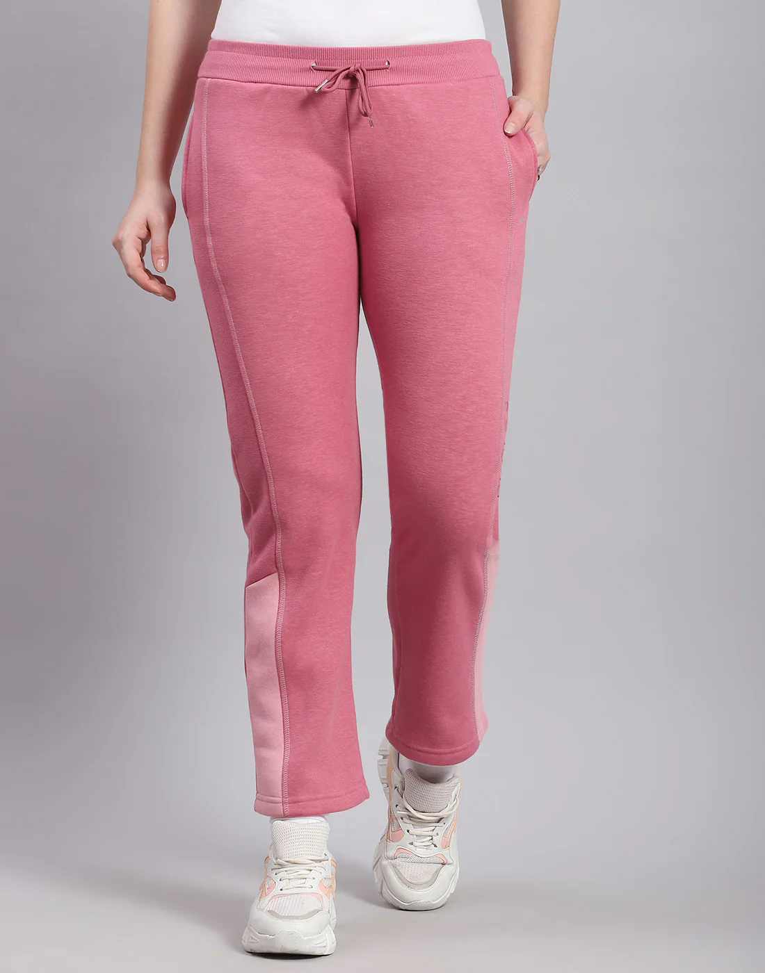 Women Peach Solid Regular Fit Winter Lower - Image 3