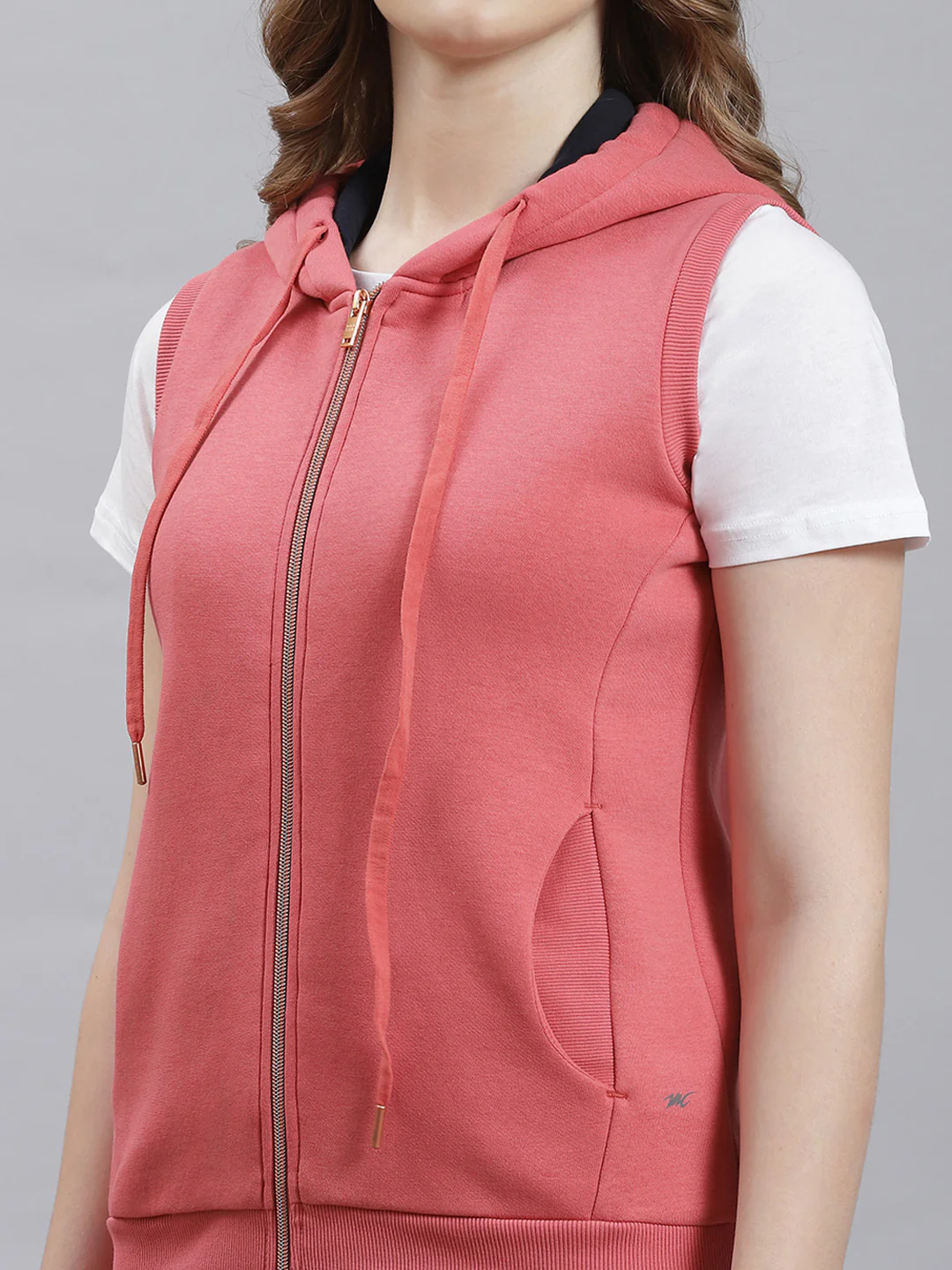 Women Pink Plain Sweatshirt - Image 6