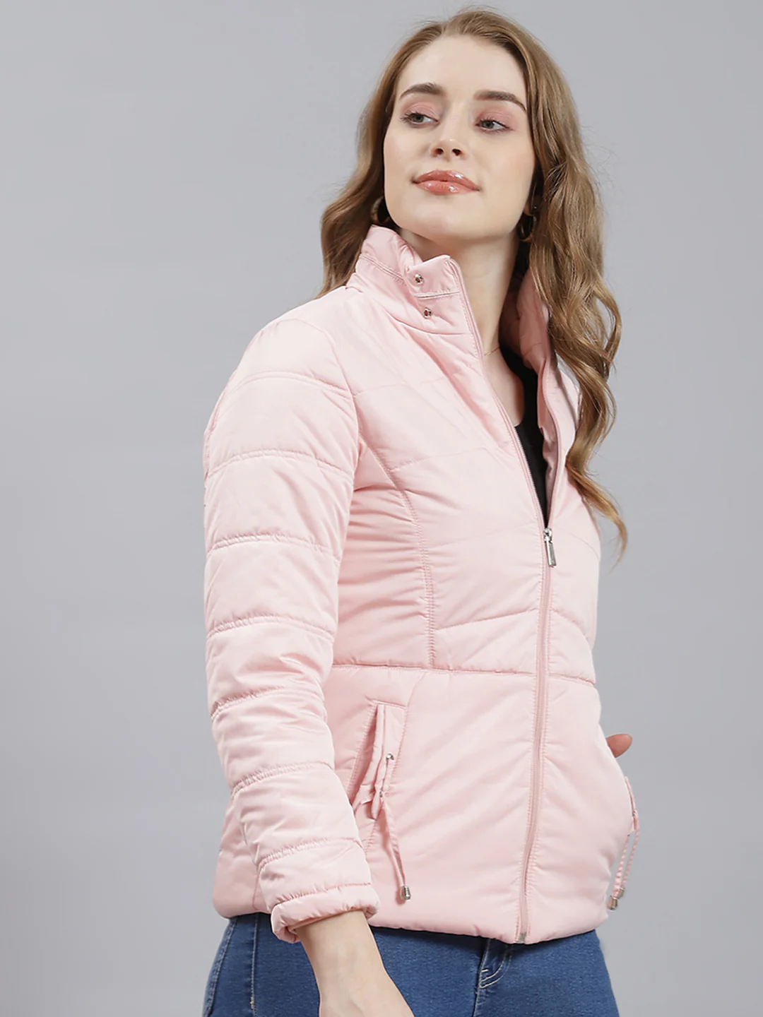 Women Pink Printed Jacket - Image 3