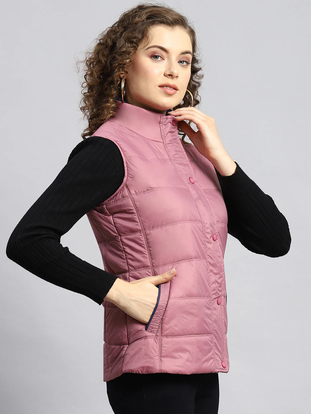 Women Pink Printed Jacket - Image 3