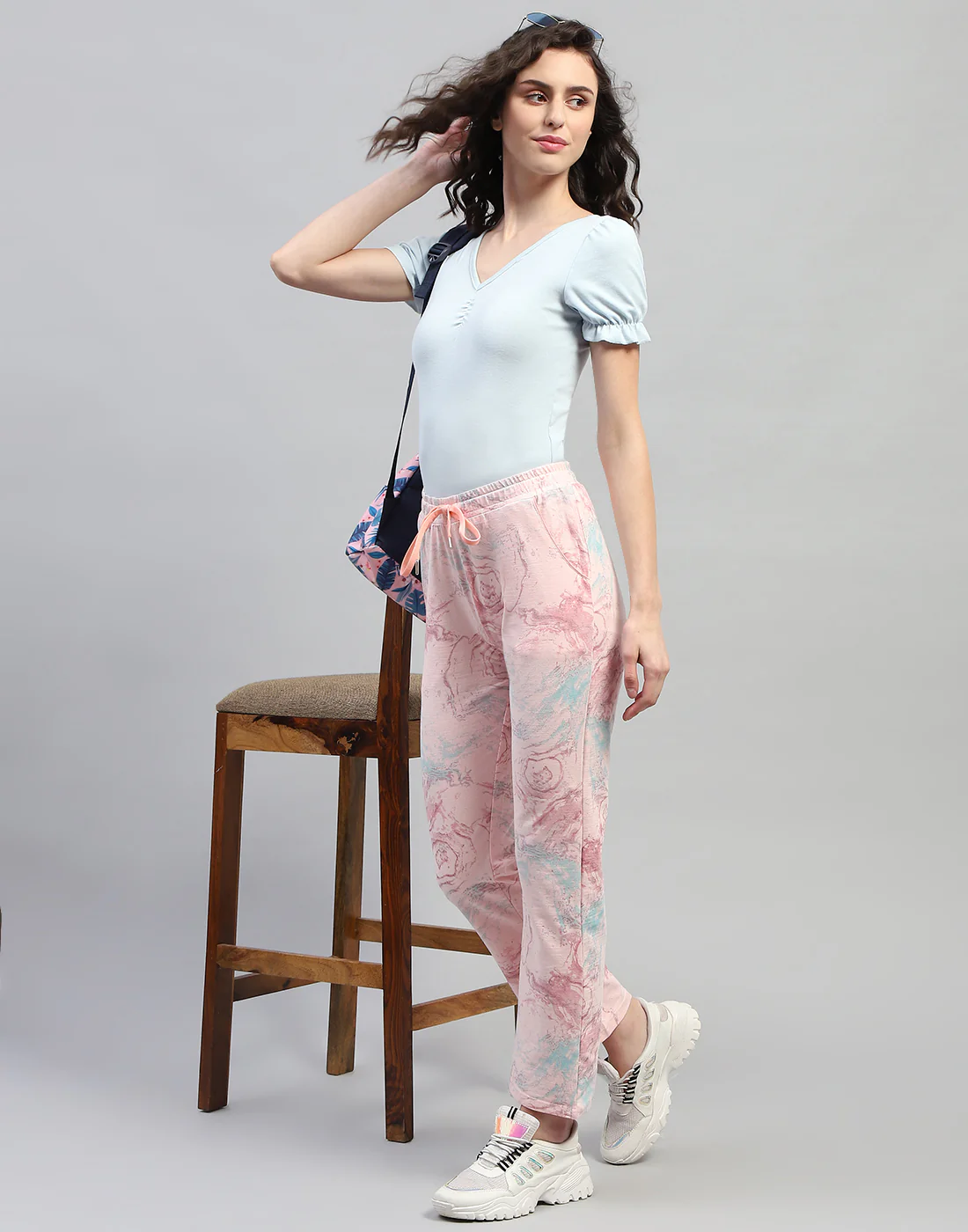 Women Pink Printed Regular Fit Lower - Image 3