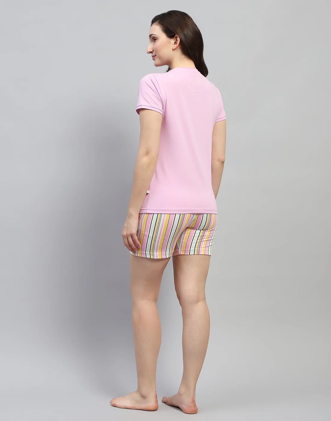 Women Pink Printed Round Neck Half Sleeve Combo 3Pc Set - Image 9