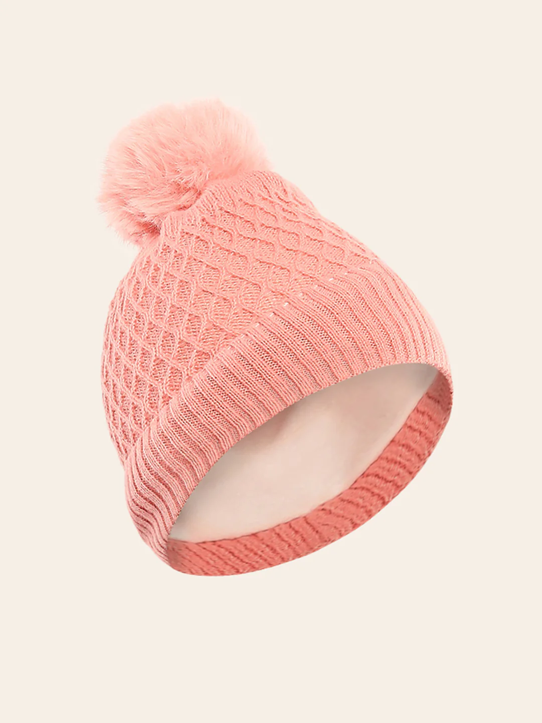 Women Pink Self Design Cap - Image 2