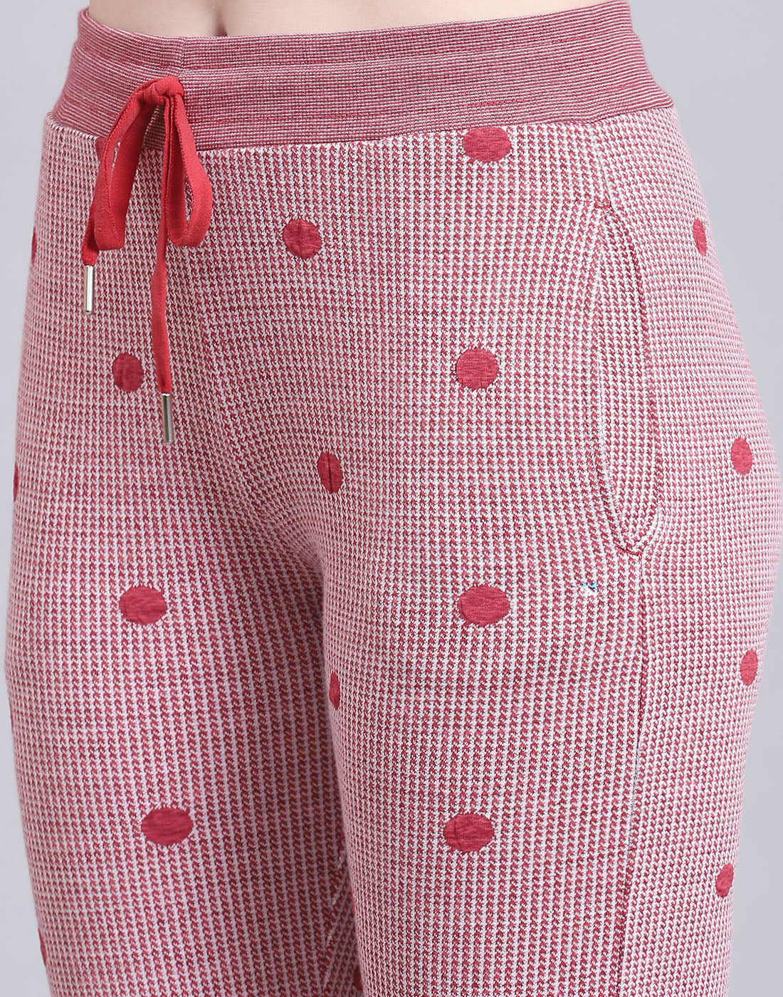 Women Pink Self Design Hooded Full Sleeve Tracksuit - Image 10