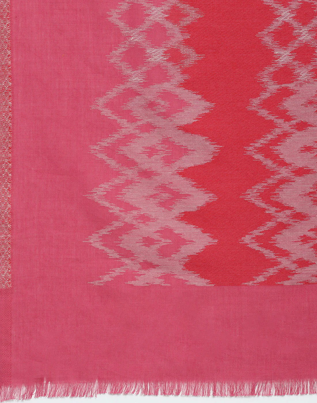 Women Pink Self Design Stole - Image 6