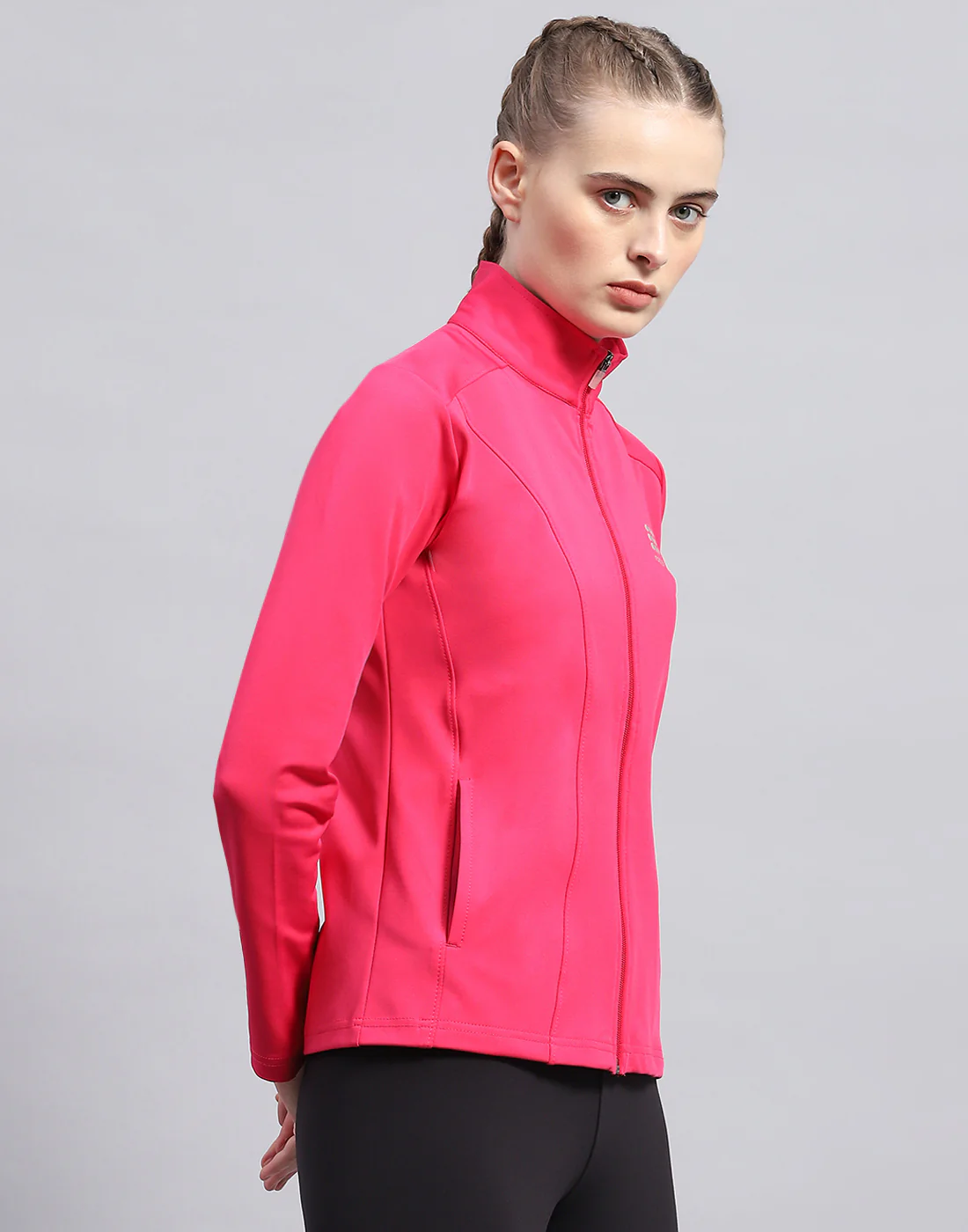 Rock.it Women Pink Solid Collar Full Sleeve Top - Image 5
